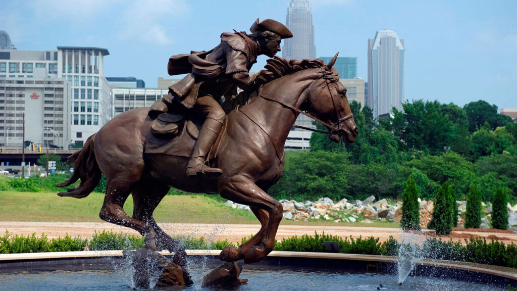 Captain James Jack Statue in Charlotte, NC Mecklenburg County